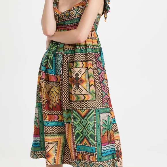 FARM Rio Banana Scarves Midi Dress - Picture 2 of 9